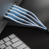 Apple FORCELL F-ENERGY C343 kábel USB A-ról Lightning-re 2,4A 12W Szilikon 1 m kék - 4. kép
