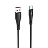 FORCELL F-ENERGY C341 kábel USB A-Micro USB QC3.0 2,4A 18W Szilikon 1 m fekete - 2. kép