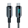 Forcell F-Energy C274 Type-C kábel Type C-ről Type C-re QC4.0 PD 3A 60W Digitális 1,2 m fekete - 0. kép