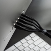USB-C FORCELL F-ENERGY C347 kábel Type C - Type C QC4.0 PD 5A 100W Szilikon 1 m fekete - 4. kép