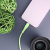 FORCELL F-ENERGY C342 kábel USB-A-ról Type-C-re QC4.0 3A 66W Szilikon 1 m zöld - 1. kép