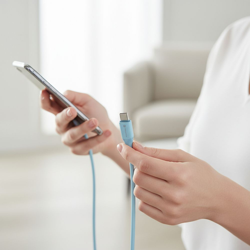 FORCELL F-ENERGY C342 kábel USB A-ról Type C-re QC4.0 3A 66W Szilikon 1 m kék