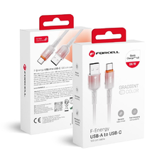 Type-C FORCELL F-ENERGY C352 USB A - Type C kábel QC4.0 3A 66W Átmenetes 1 m fehér