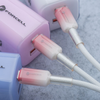 Type-C FORCELL F-ENERGY C354 kábel Type C - Type C QC4.0 PD 3A 60W gradiens 1 m fehér - 3. kép