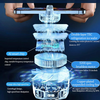 Phone Cooler Techsuit (SL17) - Mágneses, Hőmérséklet Kijelző, Fények, Gyors Hűtés, Hidraulikus Zajcsökkentés - Fekete - 4. kép