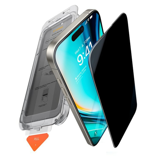 iPhone 17 - Black Torras - GlassGo Install Master Privacy üvegfólia