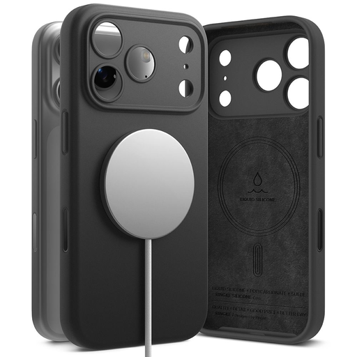 iPhone 17 Pro fekete Ringke Silicone Magsafe tok iPhone 17 Pro fekete Ringke Silicone Magsafe tok
