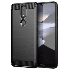 Carbon tok rugalmas TPU tok Nokia 2.4 fekete