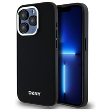 iPhone 15 Pro Max fekete tok DKNY DKHMP15XPSCMCLK Plain Logo MagSafe