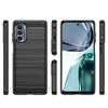Motorola Moto G62 5G szénszálas tok rugalmas szilikon szénszálas tok fekete - 0. kép
