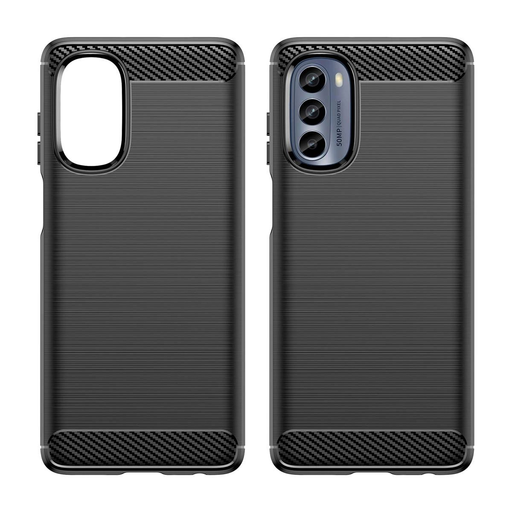 Motorola Moto G62 5G szénszálas tok rugalmas szilikon szénszálas tok fekete Motorola Moto G62 5G szénszálas tok rugalmas szilikon szénszálas tok fekete