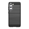 Carbon Case tok Samsung Galaxy S23 Plus fliptok rugalmas szilikon karbon borítással fekete - 0. kép