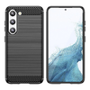 Carbon Case tok Samsung Galaxy S23 Plus fliptok rugalmas szilikon karbon borítással fekete - 1. kép