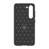 Carbon Case tok Samsung Galaxy S23 Plus fliptok rugalmas szilikon karbon borítással fekete - 3. kép