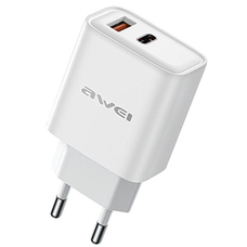 AWEI PD81-EU 22.5W GaN fehér töltő adapter
