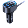 Szürke 3MK Double Car töltő 135W PD QC PPS 2xUSB-A 4xUSB-C - 2. kép