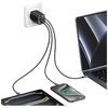 USAMS JC Series CC266 65W GaN Gyors Töltő 2xUSB-C 1xUSB-A Fehér - 4. kép