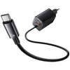 USAMS JC sorozat CC266 65W GaN gyorstöltő 2xUSB-C 1xUSB-A Fali töltő Fekete - 0. kép