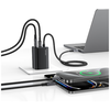 USAMS JC sorozat CC266 65W GaN gyorstöltő 2xUSB-C 1xUSB-A Fali töltő Fekete - 4. kép