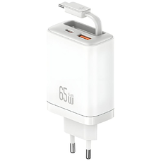 USAMS Xiang Series CC299 65W töltő 1xUSB-C 1xUSB-A + USB-C kábel fehér