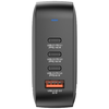 Verbatim Mini GaN fali töltő 165W 3xUSB-C PD/1x USB-A QC fekete - 0. kép