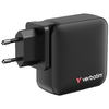 Verbatim Mini GaN fali töltő 165W 3xUSB-C PD/1x USB-A QC fekete - 1. kép