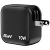 Verbatim Mini GaN 70W 2xUSB-C PD/1x USB-A QC hálózati töltő adapter fekete - 2. kép