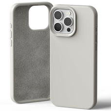 iPhone 16 Pro Max Mercury Silicone kőszínű tok