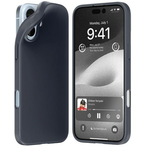 iPhone 16 Plus Mercury Soft éjféli kék tok iPhone 16 Plus Mercury Soft éjféli kék tok
