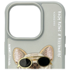 iPhone 15 Pro Max szürke Nimmy Glasses Cool Dog tok - 1. kép