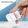 USAMS T18 fali töltő 1xUSB 2.1A (csak fej) fehér Gyors Töltés - 2. kép