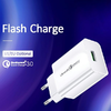USAMS fali töltő 1xUSB T22 18W 3A QC3.0 + USB-C kábel 1m fehér (T48) T48OCLN01 - 0. kép