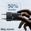 USAMS fali töltő 1xUSB-C+1xUSB T43 33W PD3.0 + QC3.0 + U63 kábel USB-C Lightning fekete - 2. kép