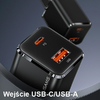 USAMS fali töltő 1xUSB-C+1xUSB T43 33W PD3.0 + QC3.0 + U63 kábel USB-C Lightning fekete - 4. kép