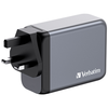 Verbatim GaN 200W Fali Töltő 3xUSB-C/USB-A + EU/UK/US Adapter GNC-200 32204 - 2. kép