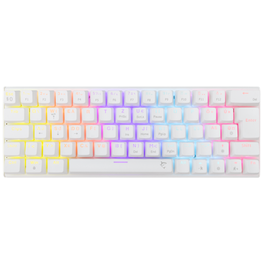 BILL White Shark GK-002223V2-W/BL-HU WAKIZASHI-2 vezetékes mechanikus gamer billentyűzet - fehér - HU
