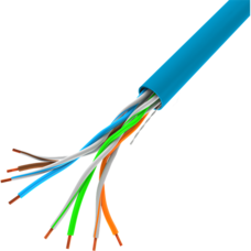 Lanberg Cat.5e U/UTP rézzel bevont (CCA) fali kábel 305m, AWG24, PVC, 100Mhz, Fca, kék