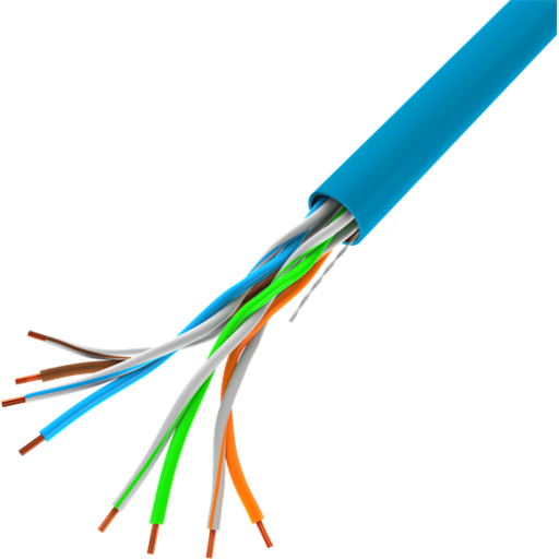 Lanberg Cat.5e U/UTP rézzel bevont (CCA) fali kábel 305m, AWG24, PVC, 100Mhz, Fca, kék
