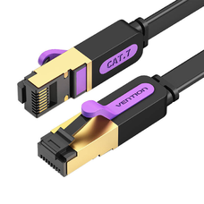 Vention ICABG lapos hálózati kábel UTP CAT7 RJ45 Ethernet 10Gbps 1.5m fekete