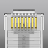 RJ45 Cat.5E UTP Vention IDBR0-100, átlátszó, 100 db modularis csatlakozó - 4. kép
