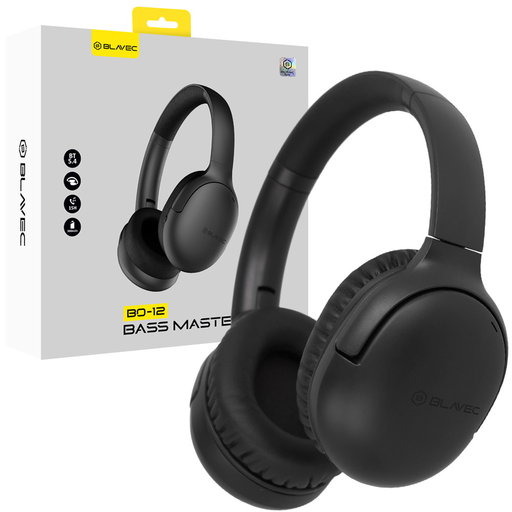 Blavec Over-ear Bluetooth fejhallgató BO-12 Bass Master ANC (BO12-B) fekete