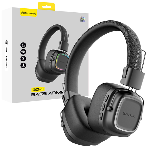 Blavec Over-ear Bluetooth Fejhallgató BO-11 Bass Admiral (BO11-B) fekete