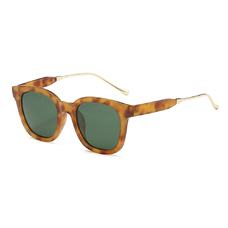 Női napszemüveg UV védelemmel Techsuit - Sunglasses Polarised (2050), fém és PC - Zöld Leopárd.