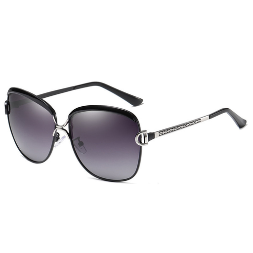 Női napszemüveg Techsuit Polarized (8702) UV védelemmel, fém keret - fekete
