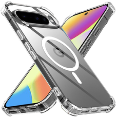 Google Pixel 10 Techsuit Shockproof Clear Silicone MagSafe tok - Átlátszó.