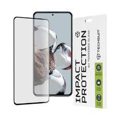 Xiaomi 12T / 12T Pro Techsuit - 111D Full Cover / Full Glue Glass - Fekete. üvegfólia