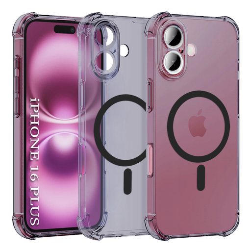 Apple iPhone 16 Plus Smoke Black Techsuit Shockproof Clear Silicone MagSafe tok Apple iPhone 16 Plus Smoke Black Techsuit Shockproof Clear Silicone MagSafe tok