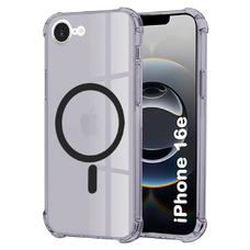 Apple iPhone 16e Smoke Black Techsuit - Shockproof Clear Silicone MagSafe tok