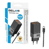 Beline 2x USB-C + 1x USB 65W + USB-C kábel fekete/fekete PD 3.0 + QC 3.0 BLN3CB65C GaN töltő - 0. kép