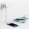 USAMS Hálózati töltő 1xUSB-C visszahúzható Lightning kábellel PD+QC 35W Gan Gyors töltés fehér - 3. kép
